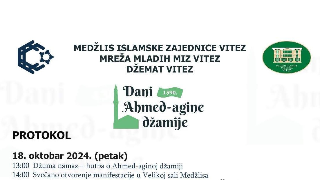 MIZ  Vitez: Danas otvaranje manifestacije "Dani Ahmed-agine džamije"