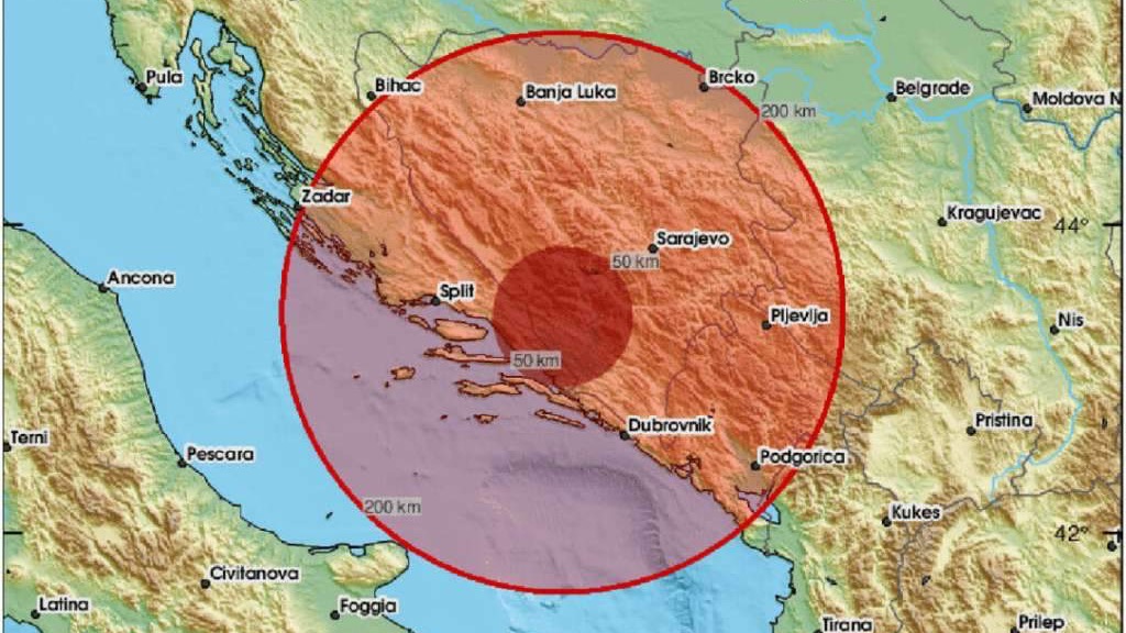 Dva zemljotresa sinoć pogodila Hercegovinu