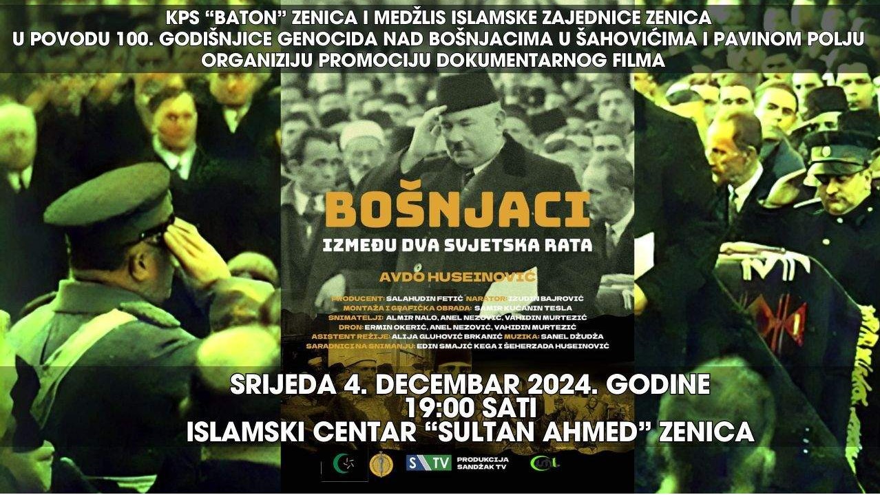 Udruženje Baton Zenica predstavlja film Avde Huseinovića “Bošnjaci između dva svjetska rata”