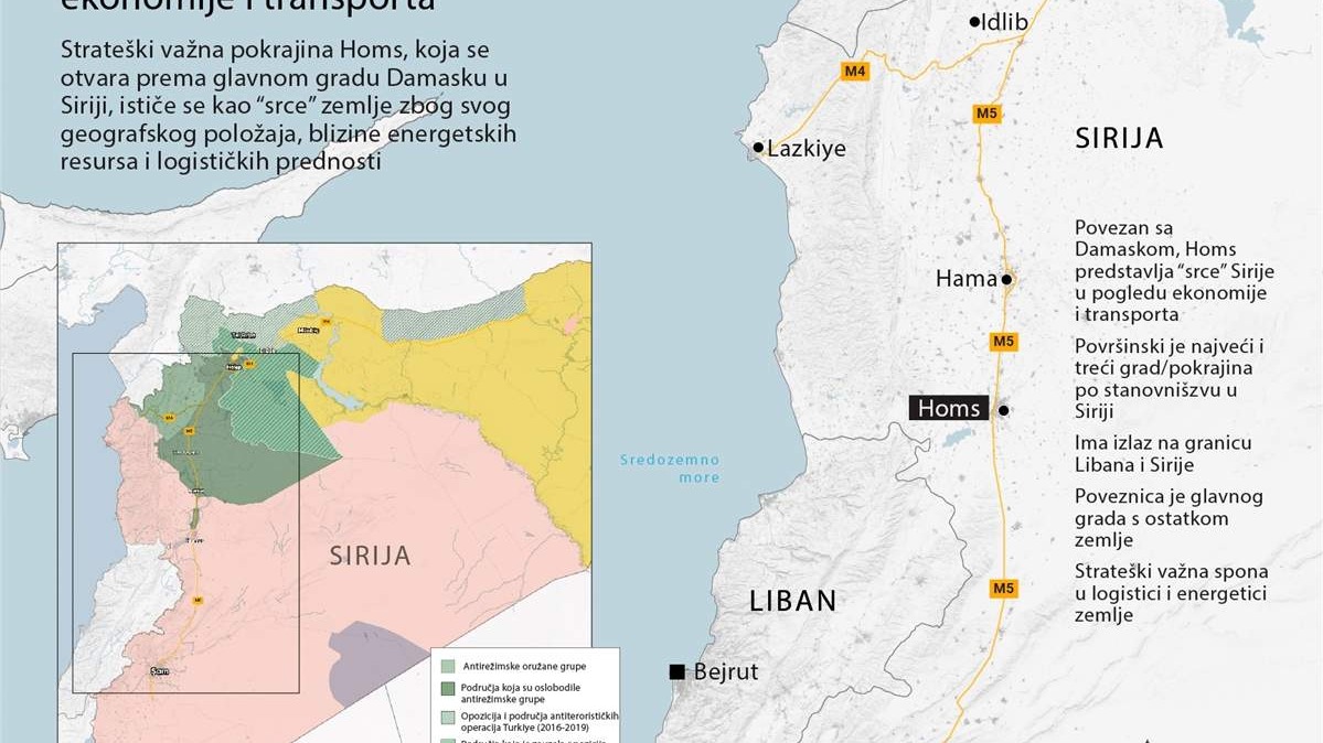 Strateški važna provincija Homs predstavlja "srce" Sirije