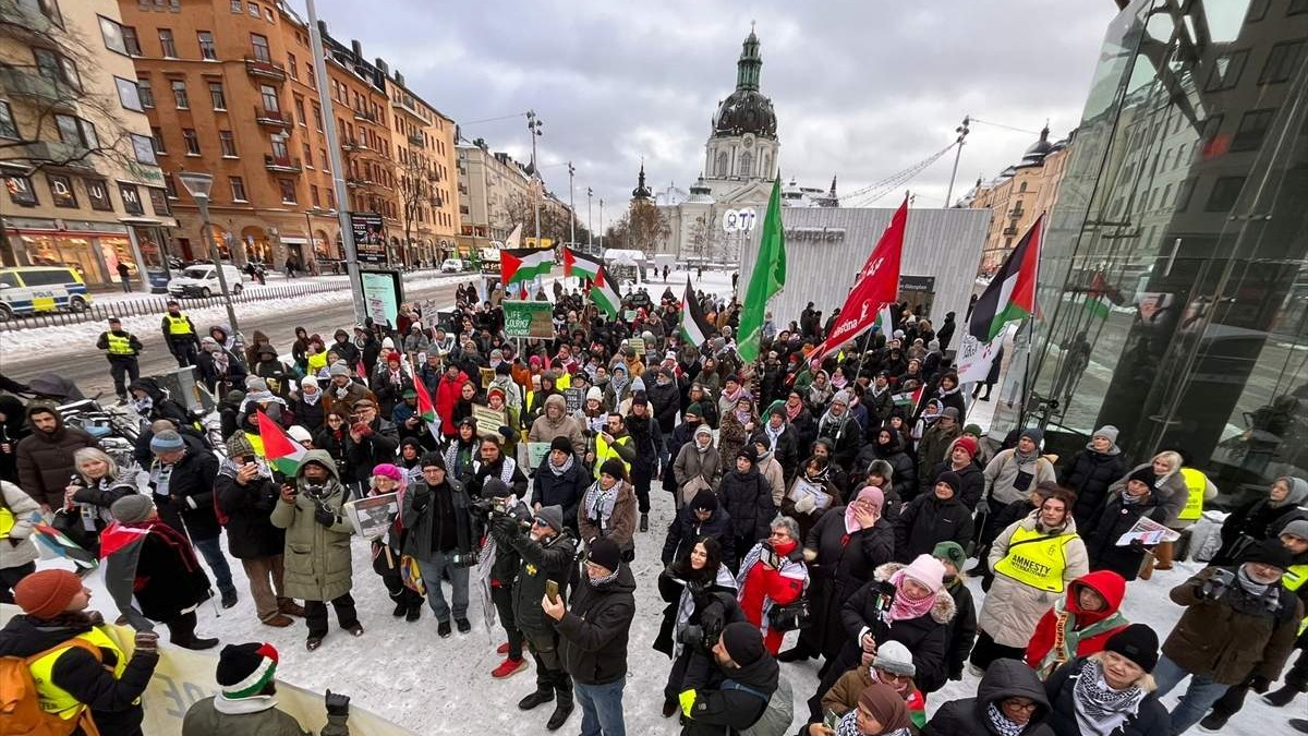 Demonstranti u Štokholmu pozvali na okončanje izraelskog genocida nad Palestincima