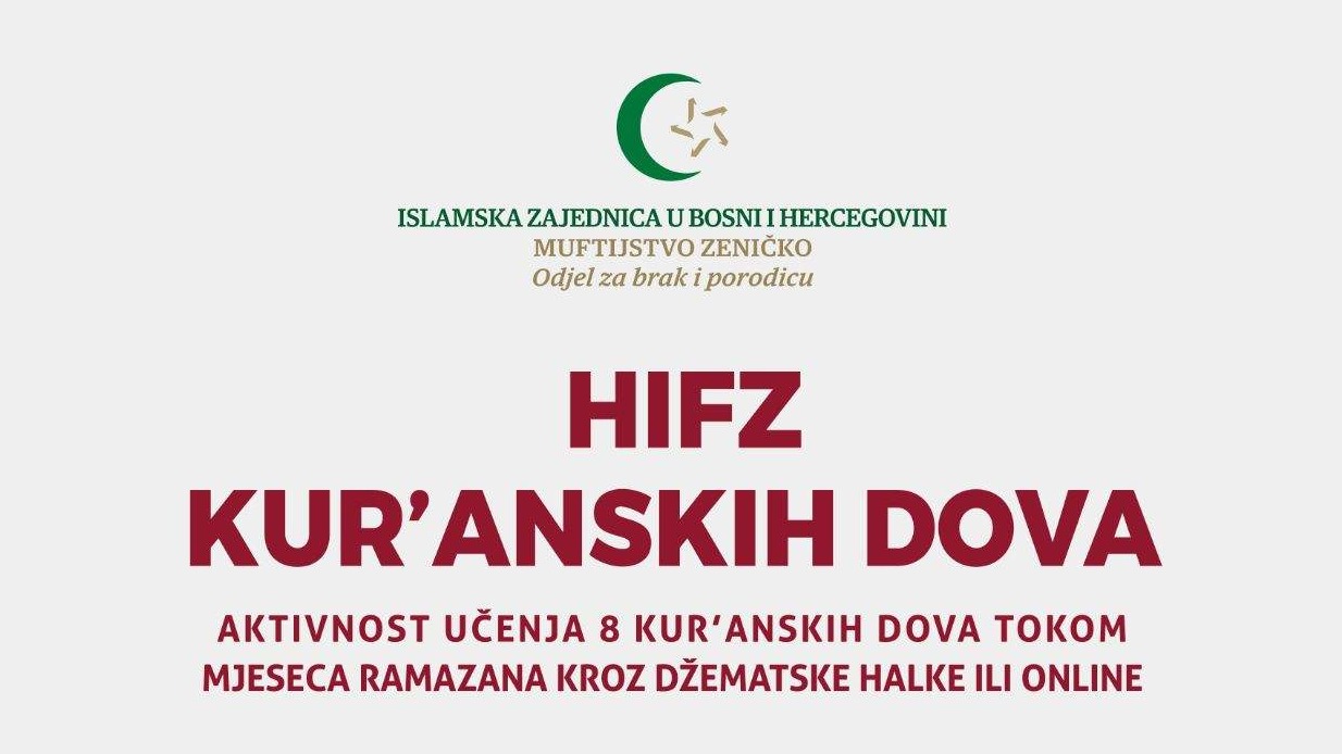 Muftijstvo zeničko: Program hifza kur'anskih dova u ramazanu