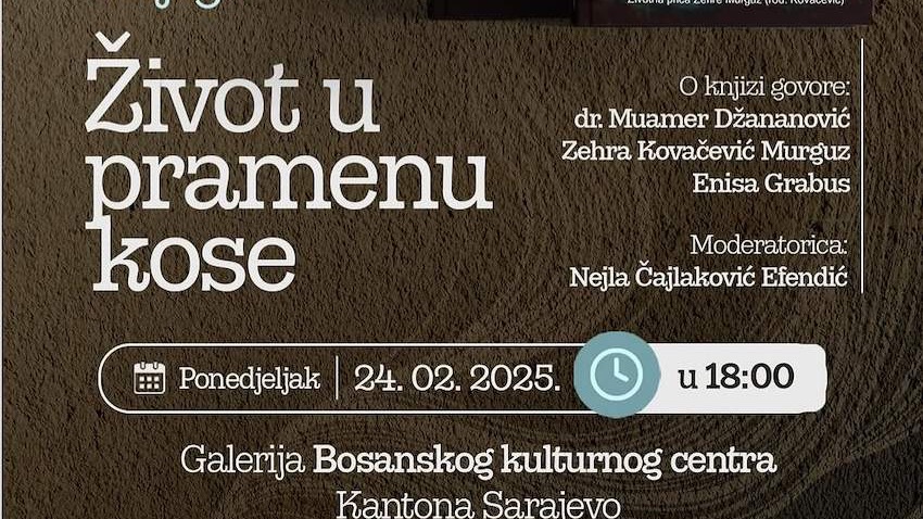 U BKC-u promocija knjige “Život u pramenu kose” koja predstavlja svjedočanstvo žrtve ratnog silovanja počinjenog u Foči