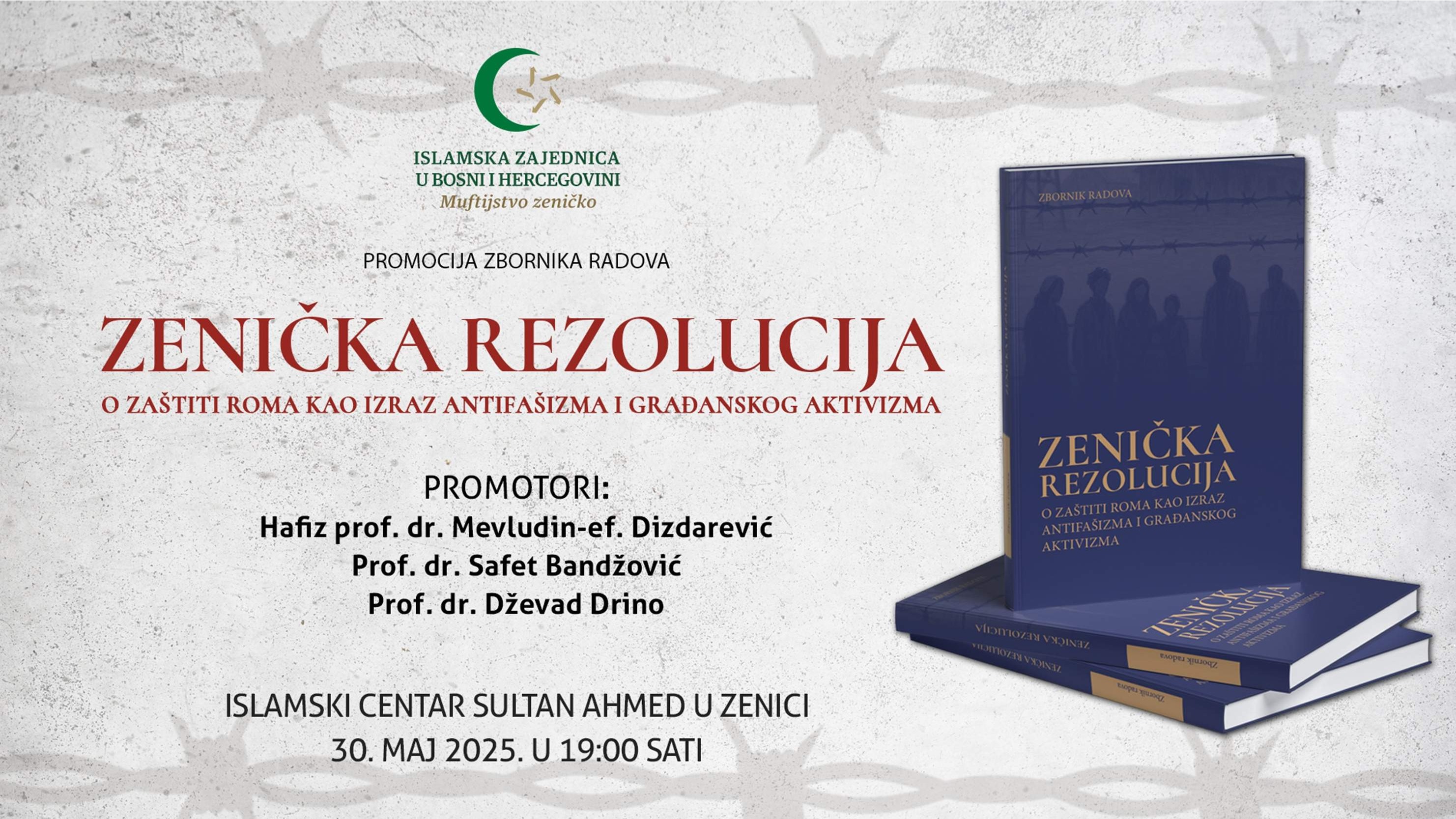 Najava promocije Zbornika radova “Zenička rezolucija o zaštiti Roma kao izraz antifašizma i građanskog aktivizma”