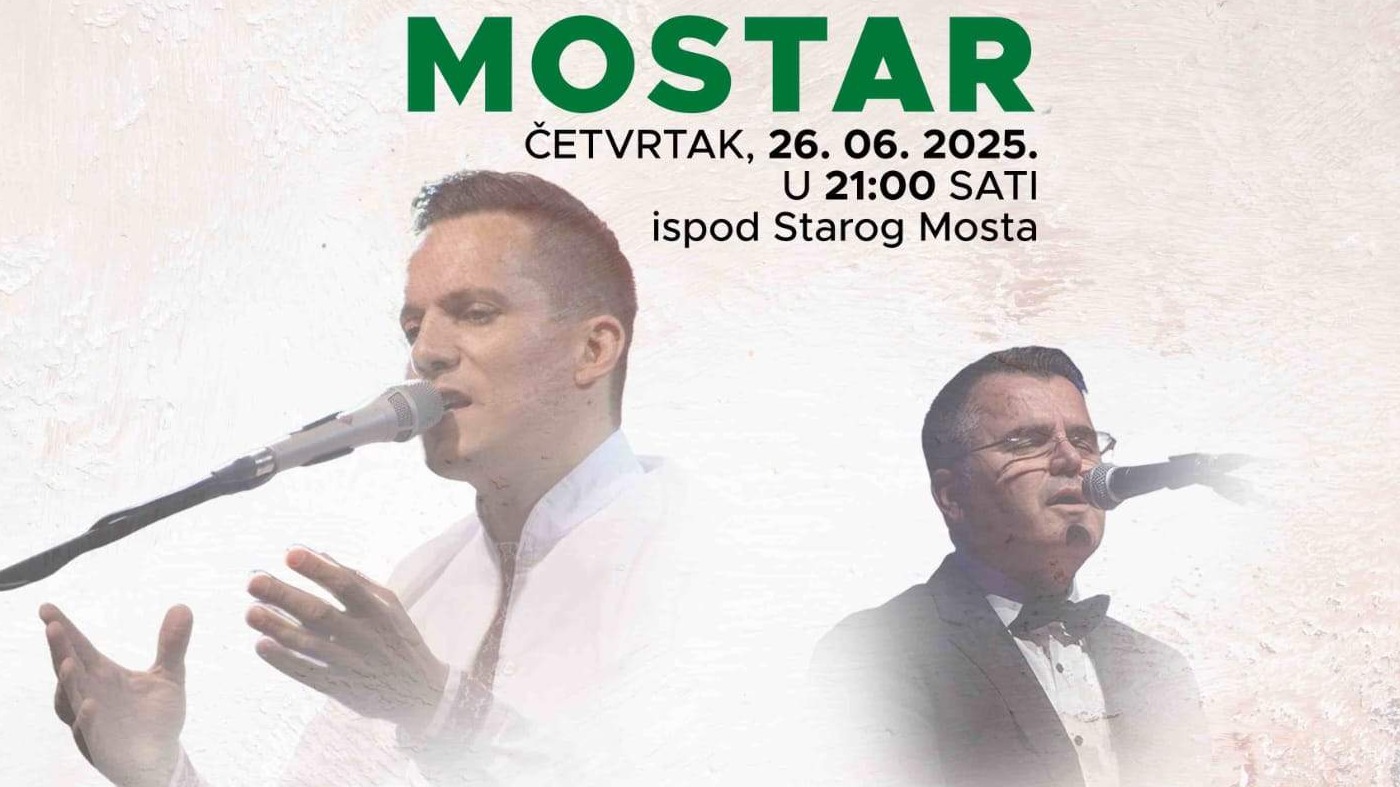 U četvrtak 26. juna koncert Armina Muzaferije na platou ispod Starog mosta