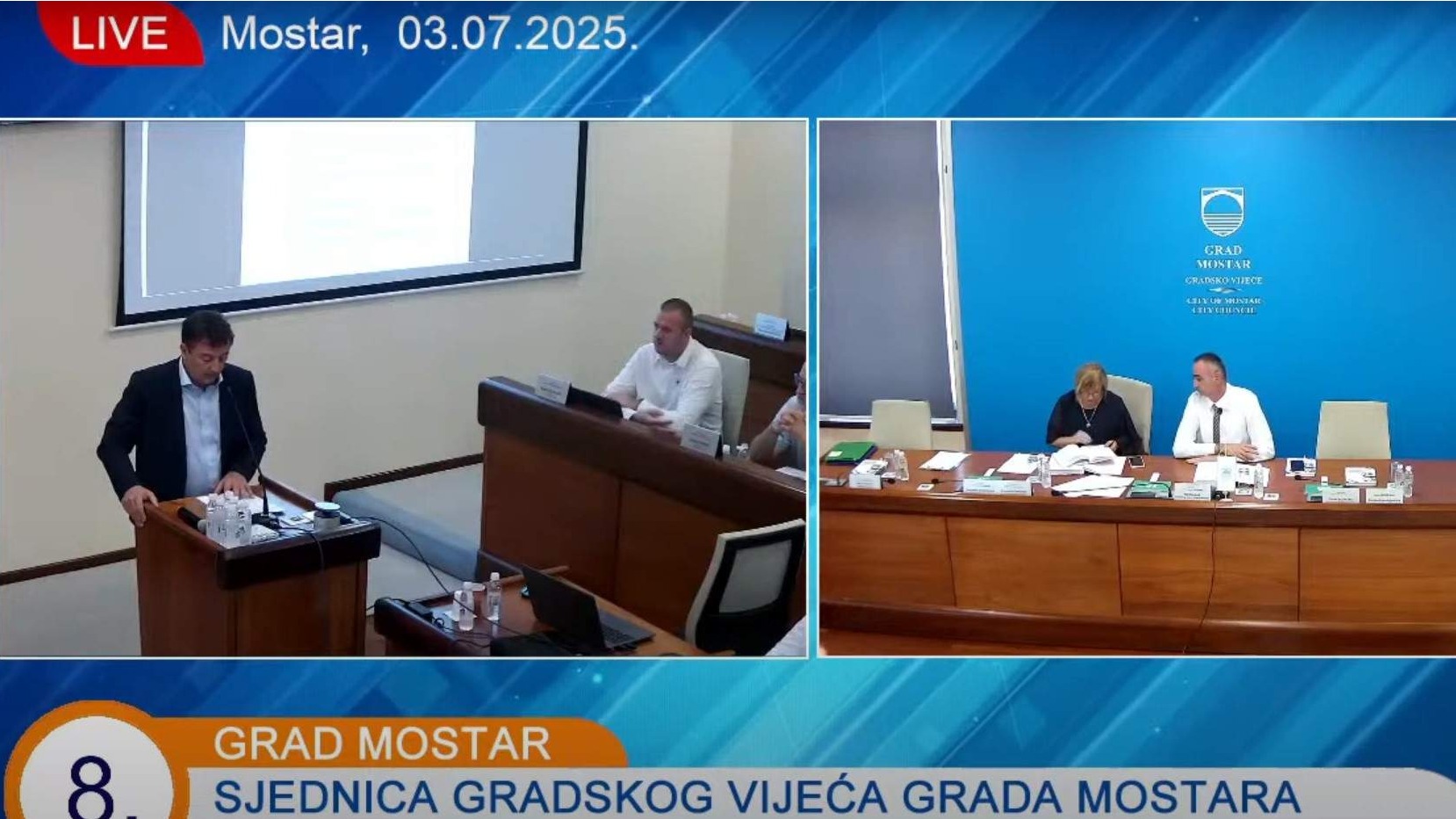 Performans Marija Kordića na sjednici Gradskog vijeća