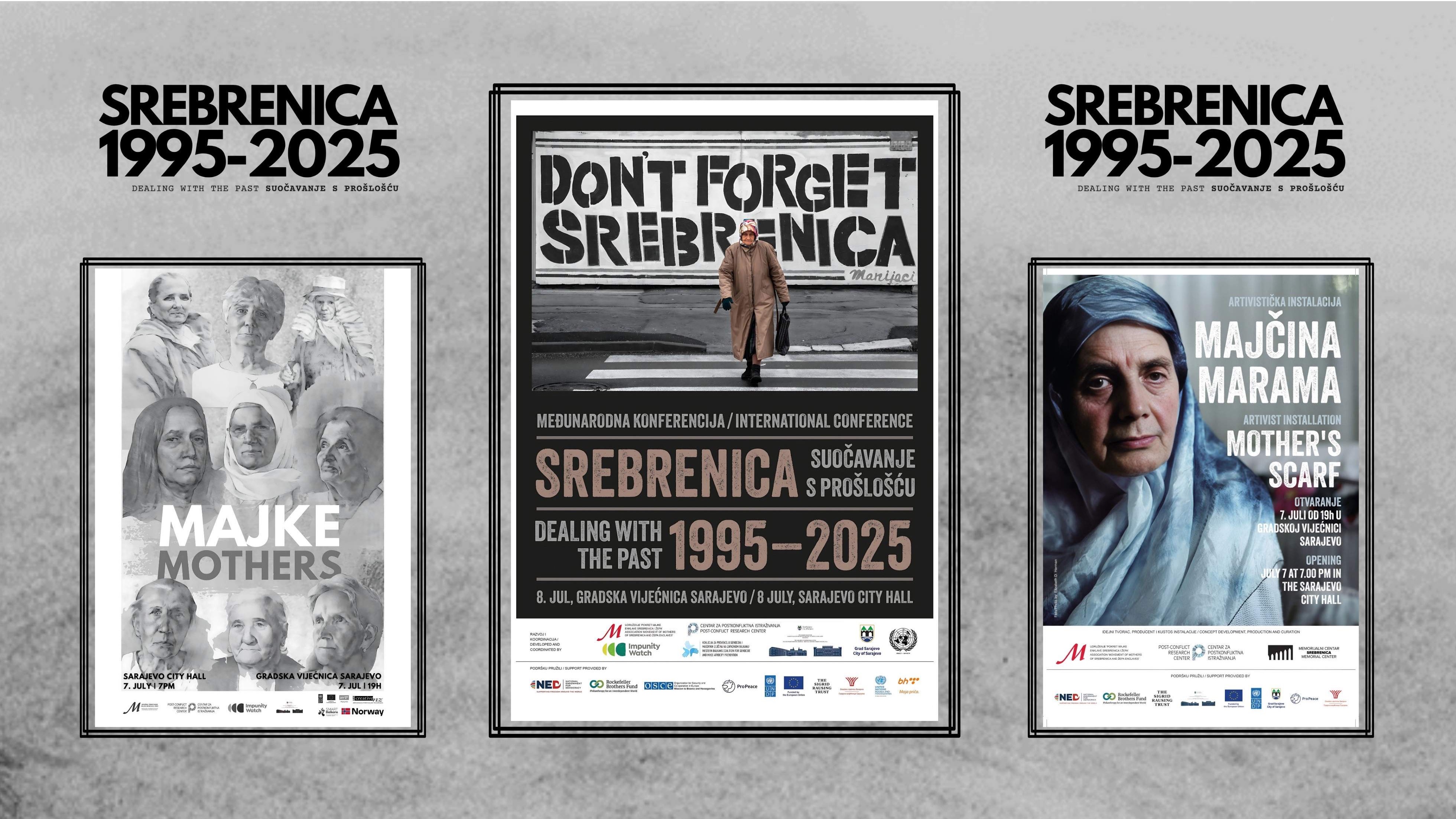 Izložbe „Majke/Mothers“ i „Mahrame sjećanja“ i međunarodna konferencija „Srebrenica 1995–2025: suočavanje s prošlošću“