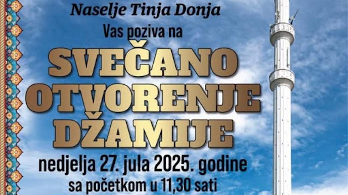 MIZ Srebrenik: Svečano otvaranje džamije u Tinji Donjoj kod Srebrenika