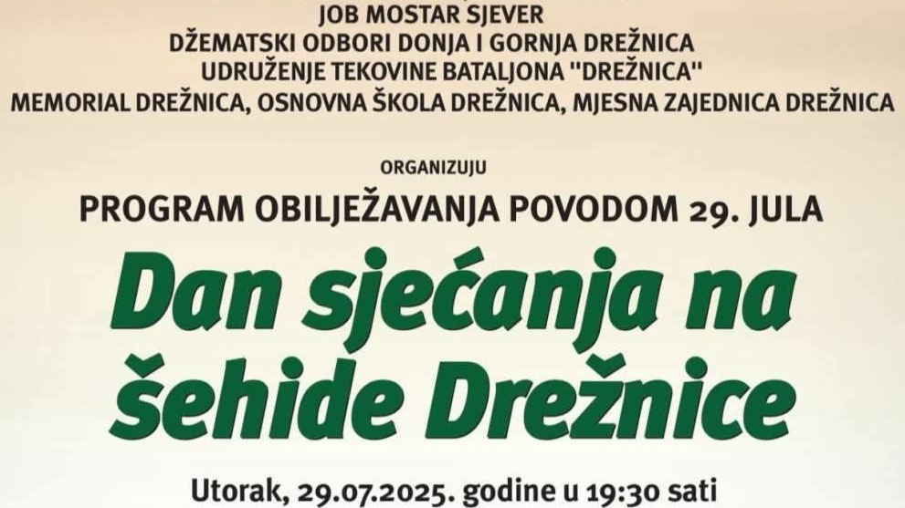 Sutra dan sjećanja na šehide Drežnice