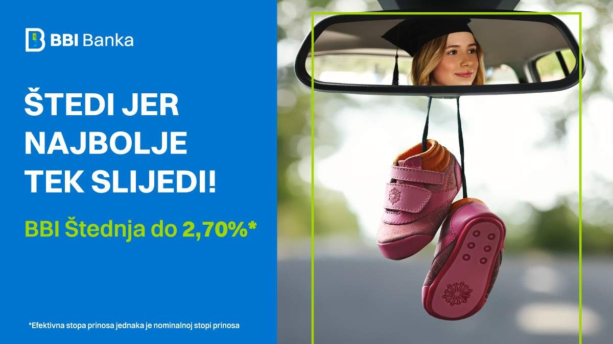 Štedi jer najbolje tek slijedi: Akcijska ponuda BBI štednje do 2,70%