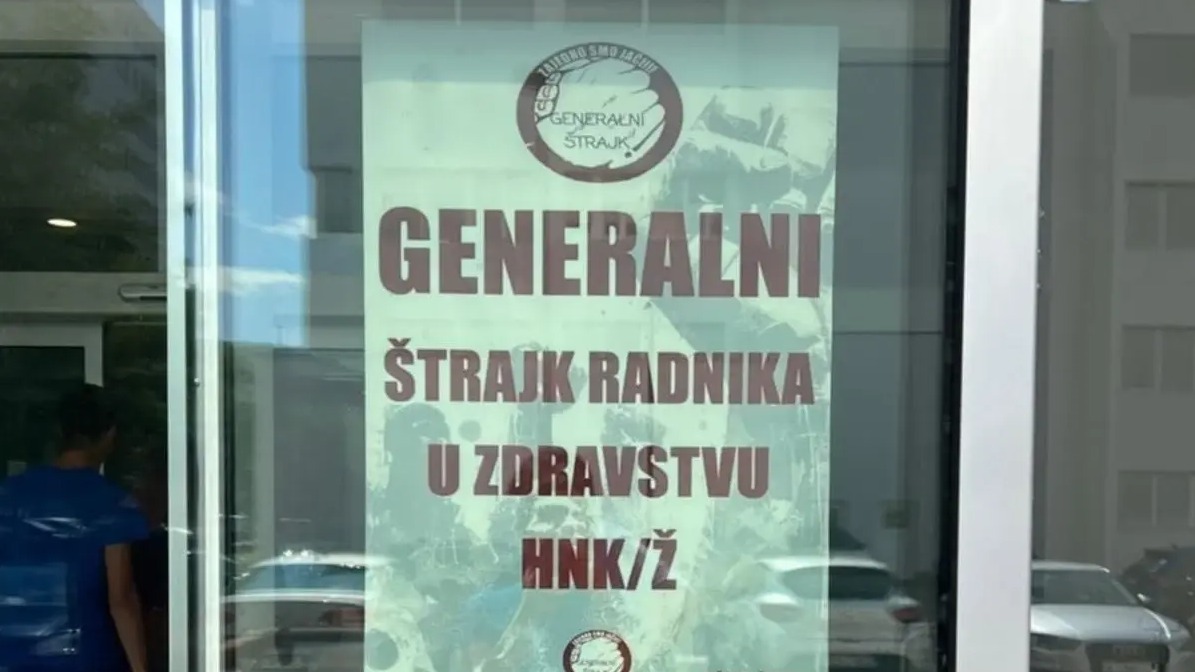 Oko 4.000 zdravstvenih radnika HNK u ponedjeljak ujutro stupa u generalni štrajk