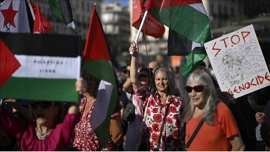 Hiljade ljudi u Španiji protestuje protiv genocidnog rata Izraela u Gazi