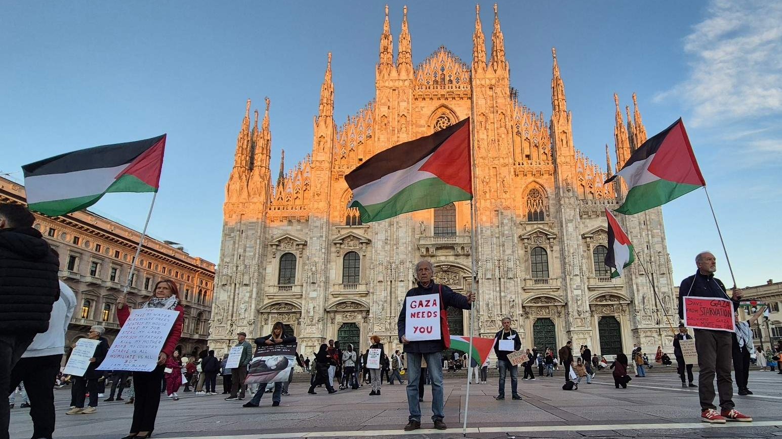 Tišina na glavnom trgu u Milanu: više od 100 dana u znak solidarnosti s Palestinom
