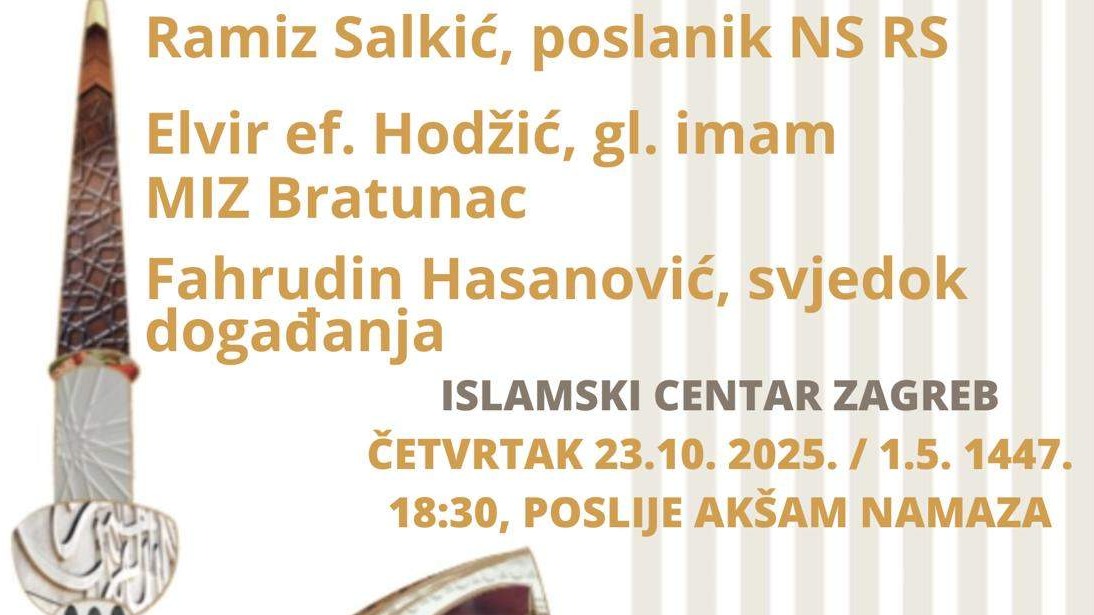 Zagreb: U četvrtak predavanje o genocidu u Srebrenici