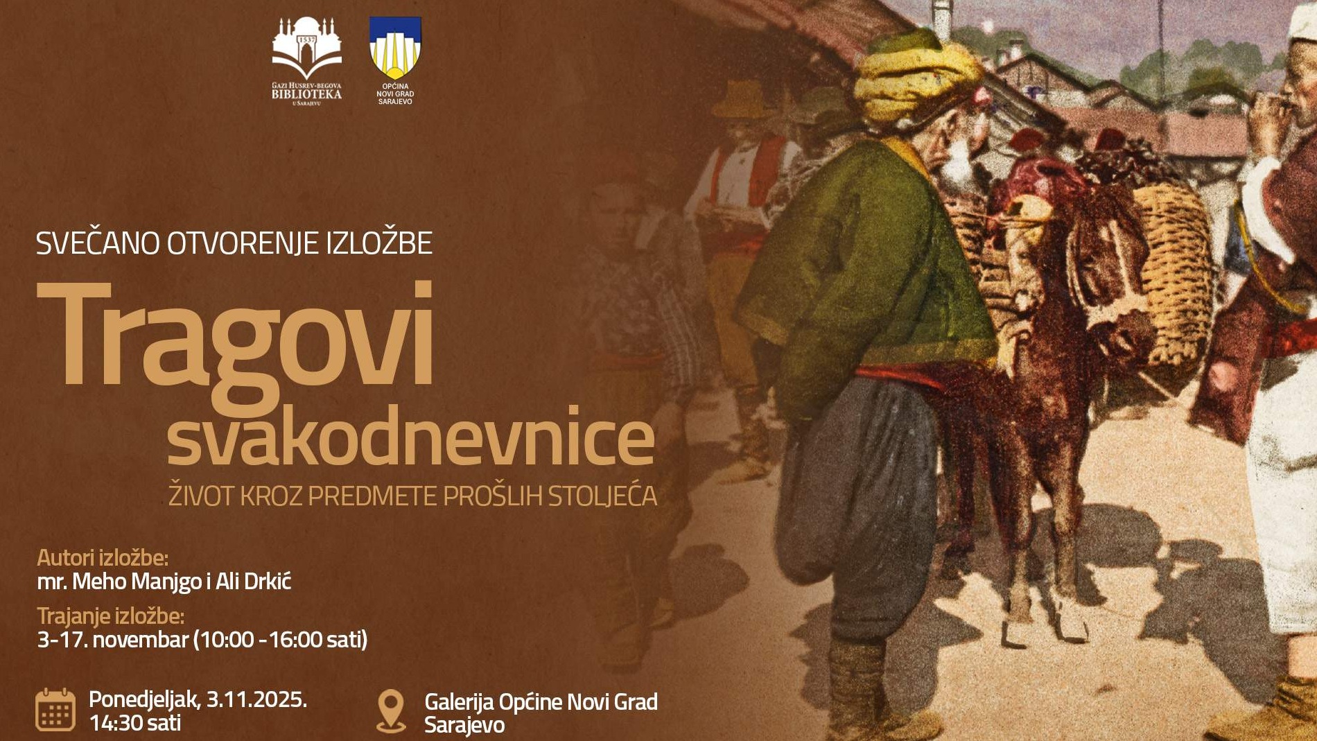 Izložba "Tragovi svakodnevnice: Život kroz predmete prošlih stoljeća" u ponedjeljak u Galeriji Općine Novi Grad