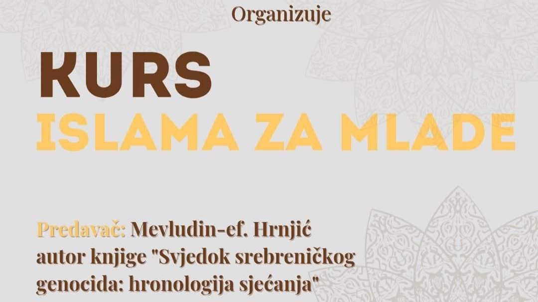 Šesto predavanje Kursa islama za mlade u Modriči: “Svjedok srebreničkog genocida – hronologija sjećanja”
