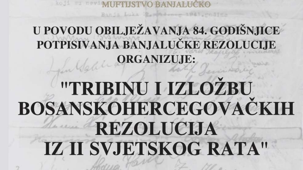 Obilježavanje 84. godišnjice potpisivanja Banjalučke rezolucije