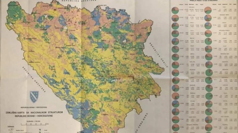 Zemljišna karta RBiH iz 1992: Milošević u Dejtonu tražio da pripadne entitetima, 1995. je "zakucano" da je imovina državna