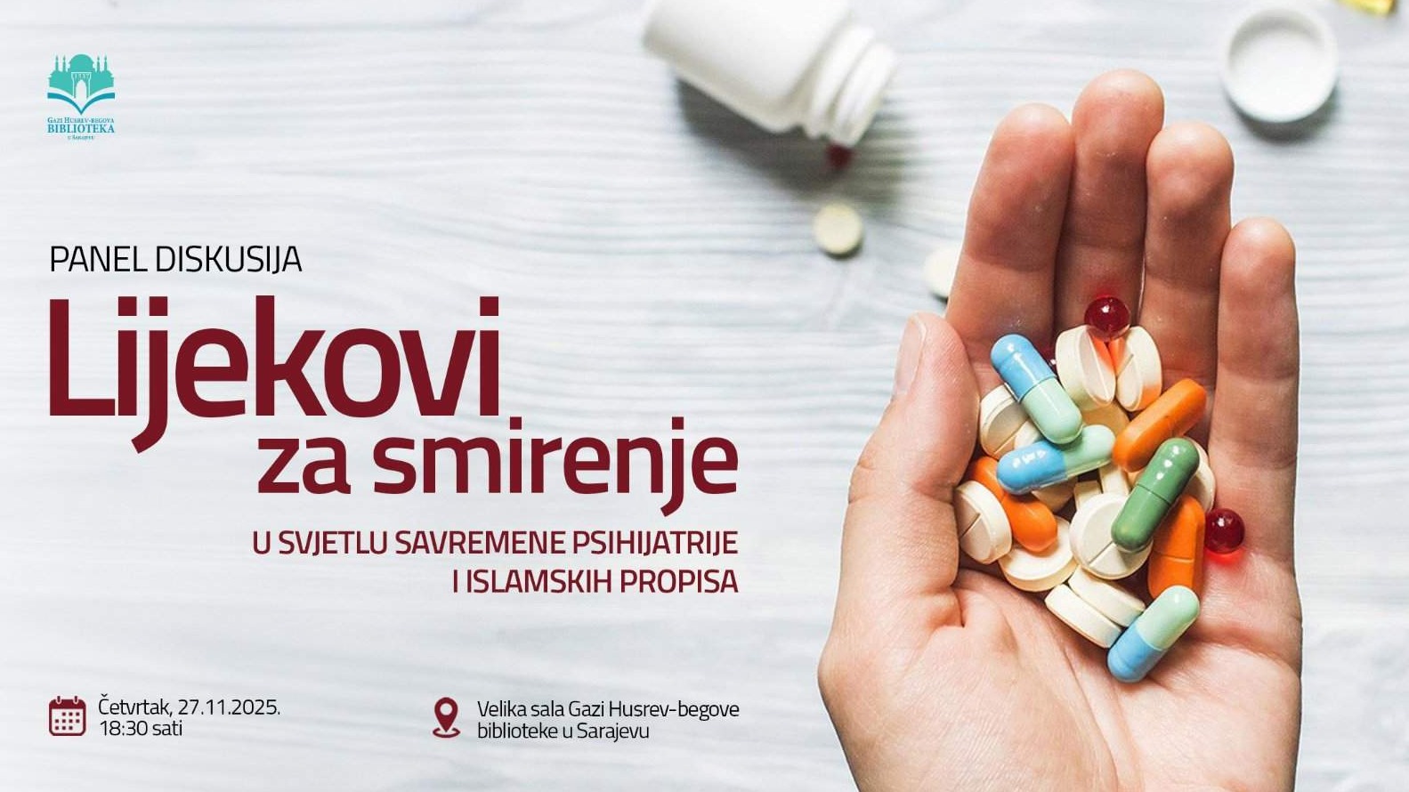 Sarajevo: U četvrtak panel-diskusija o lijekovima za smirenje u svjetlu savremene psihijatrije i islamskih propisa