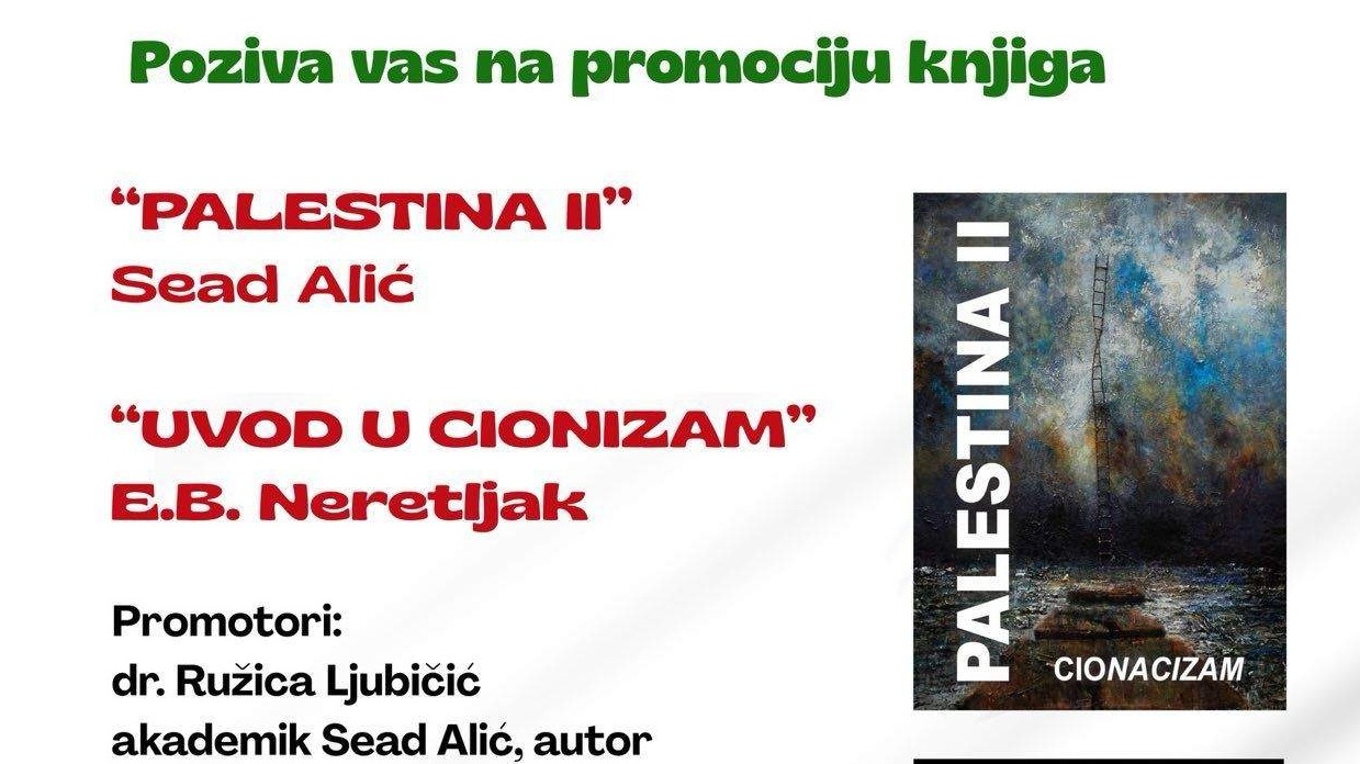 Jajce: Mreža mladih Muftijstva travničkog organizira promociju knjiga "Palestina II" i "Uvod u Cionizam"