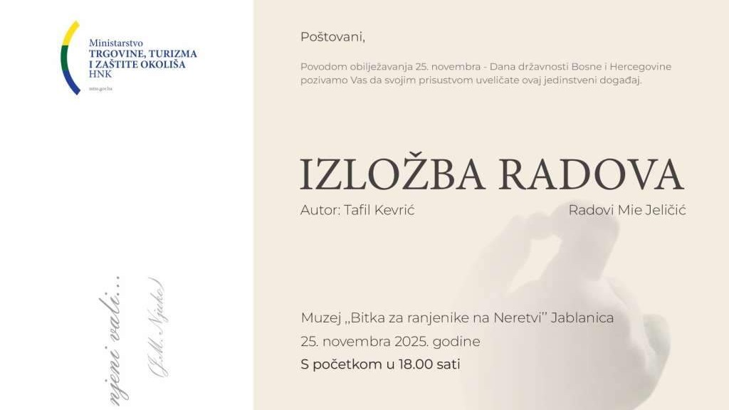 U Jablanici izložba radova akademskih umjetnika povodom Dana državnosti BiH