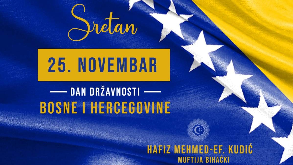 Muftija bihaćki čestitao Dan državnosti Bosne i Hercegovine