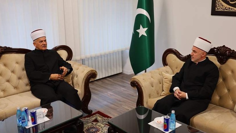 Muftija Kudić upriličio prijem za muftiju banjalučkog Ismail-ef. Smajlovića