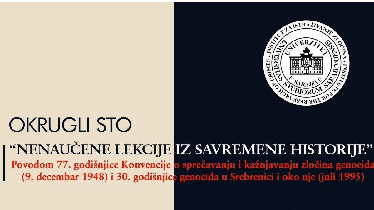 Sutra okrugli sto "Nenaučene lekcije iz savremene historije"