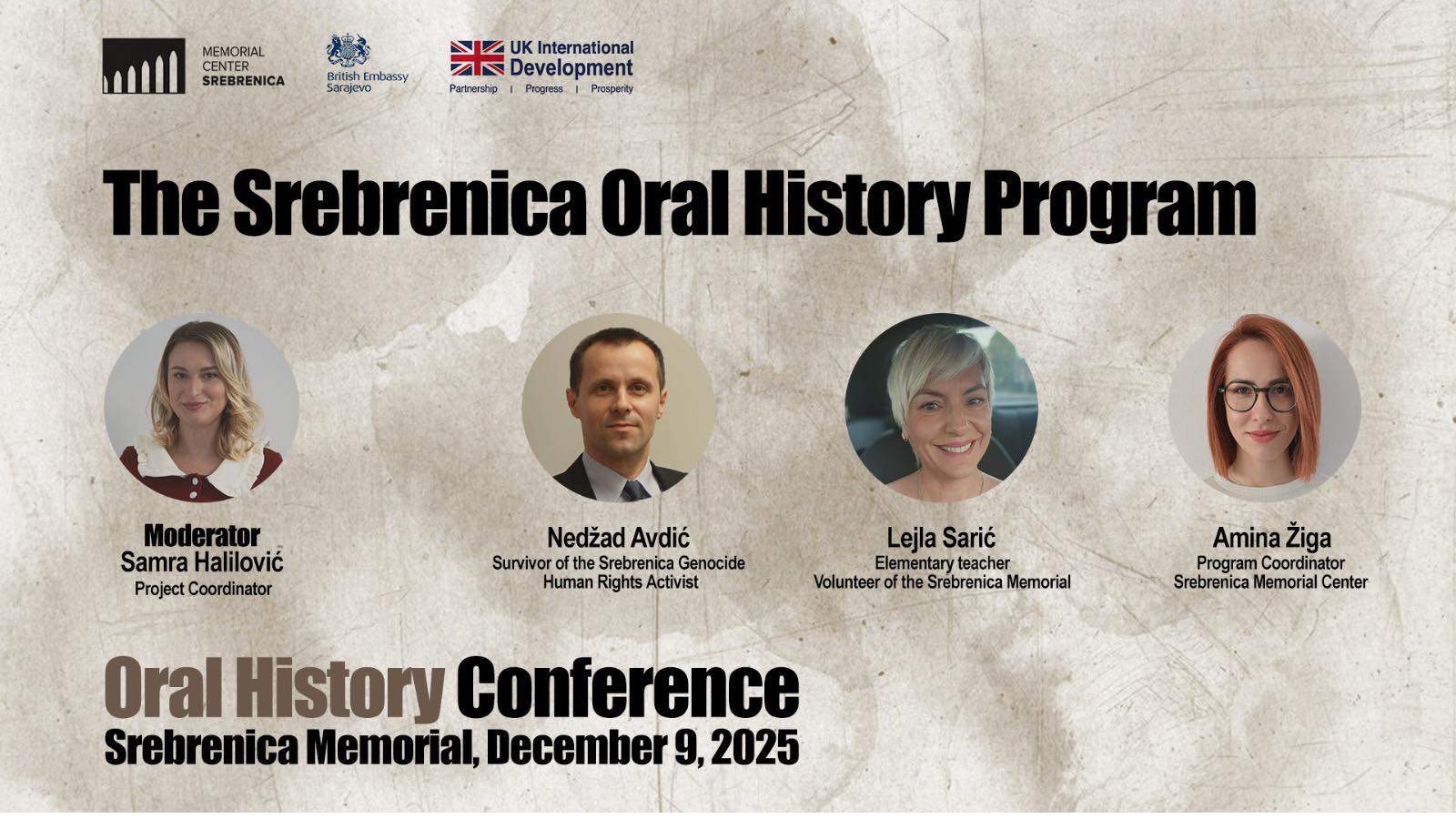 Konferencija oralne historije počinje otvaranjem programa „Oralna historija Srebrenica“