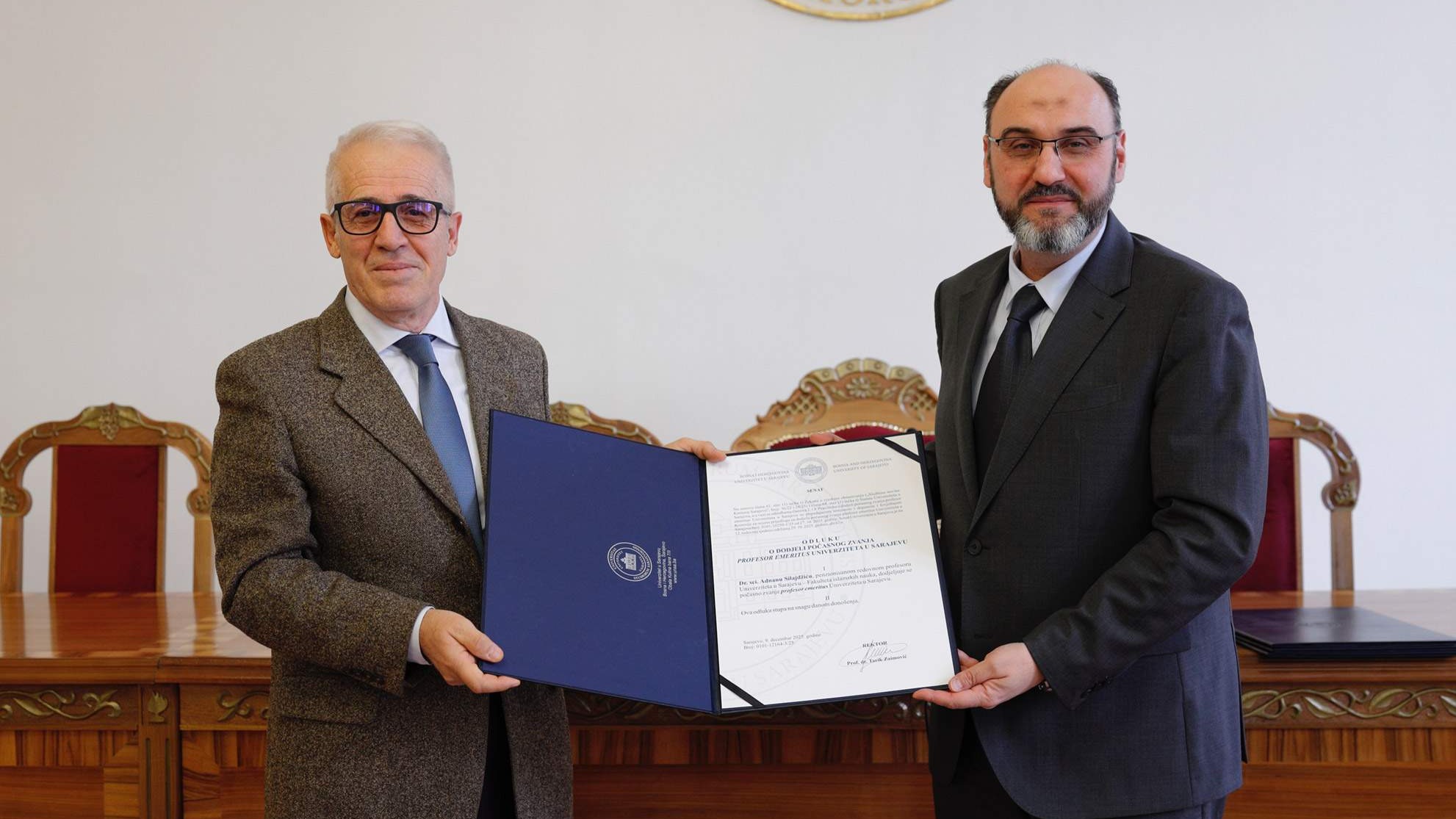 Prof. dr. Adnan Silajdžić promoviran u počasno zvanje - profesor emeritus