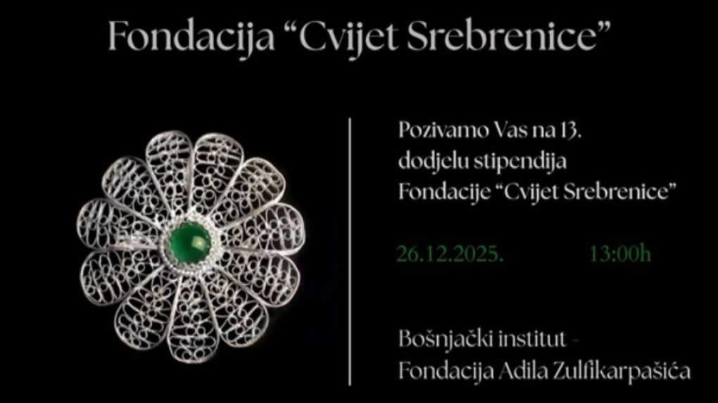 Tradicionalna dodjela stipendija Cvijet Srebrenice sutra u Sarajevu