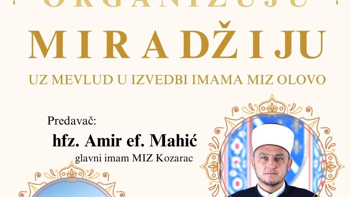 Miradžija i mevlud u Džamiji Olovske Luke 14. januara