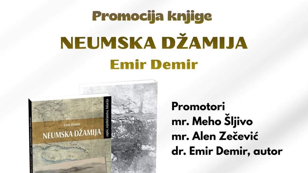 Promocija knjige „Neumska džamija“ u utorak u Jajcu