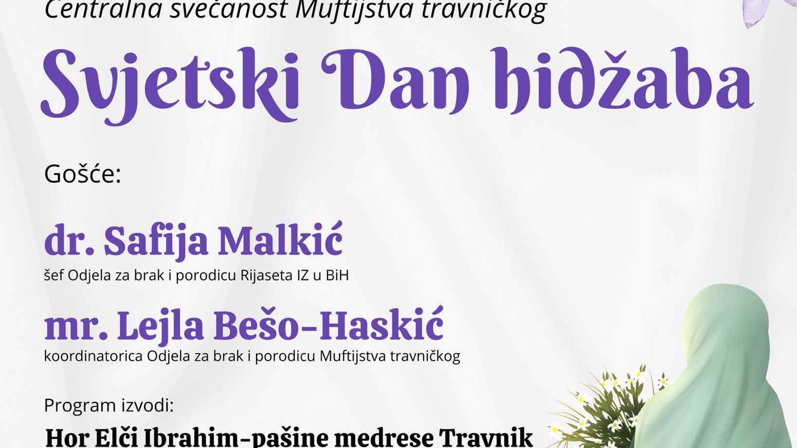 Centralna svečanost Muftijstva travničkog povodom Svjetskog dana hidžaba