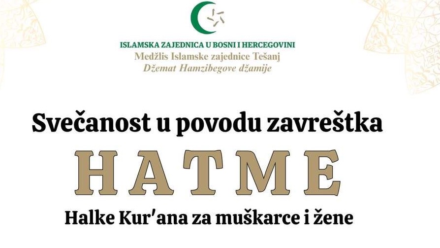 Svečanost povodom završetka hatme Halke Kur’ana u Hamzibegovoj džamiji