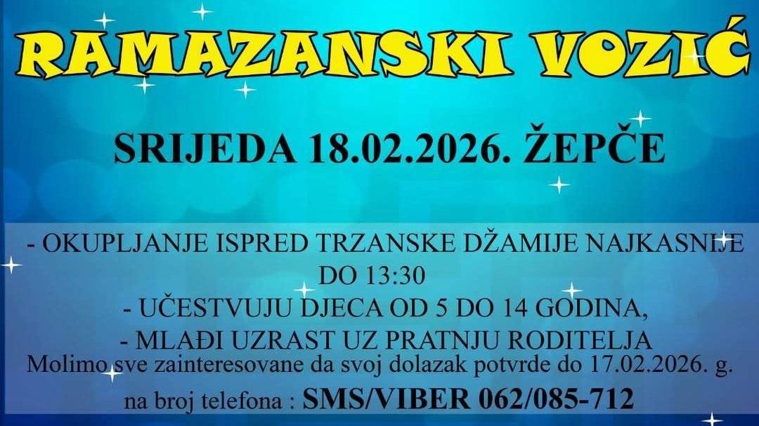 Ramazanski vozić u Žepču: Radost, baloni i bogat program za najmlađe