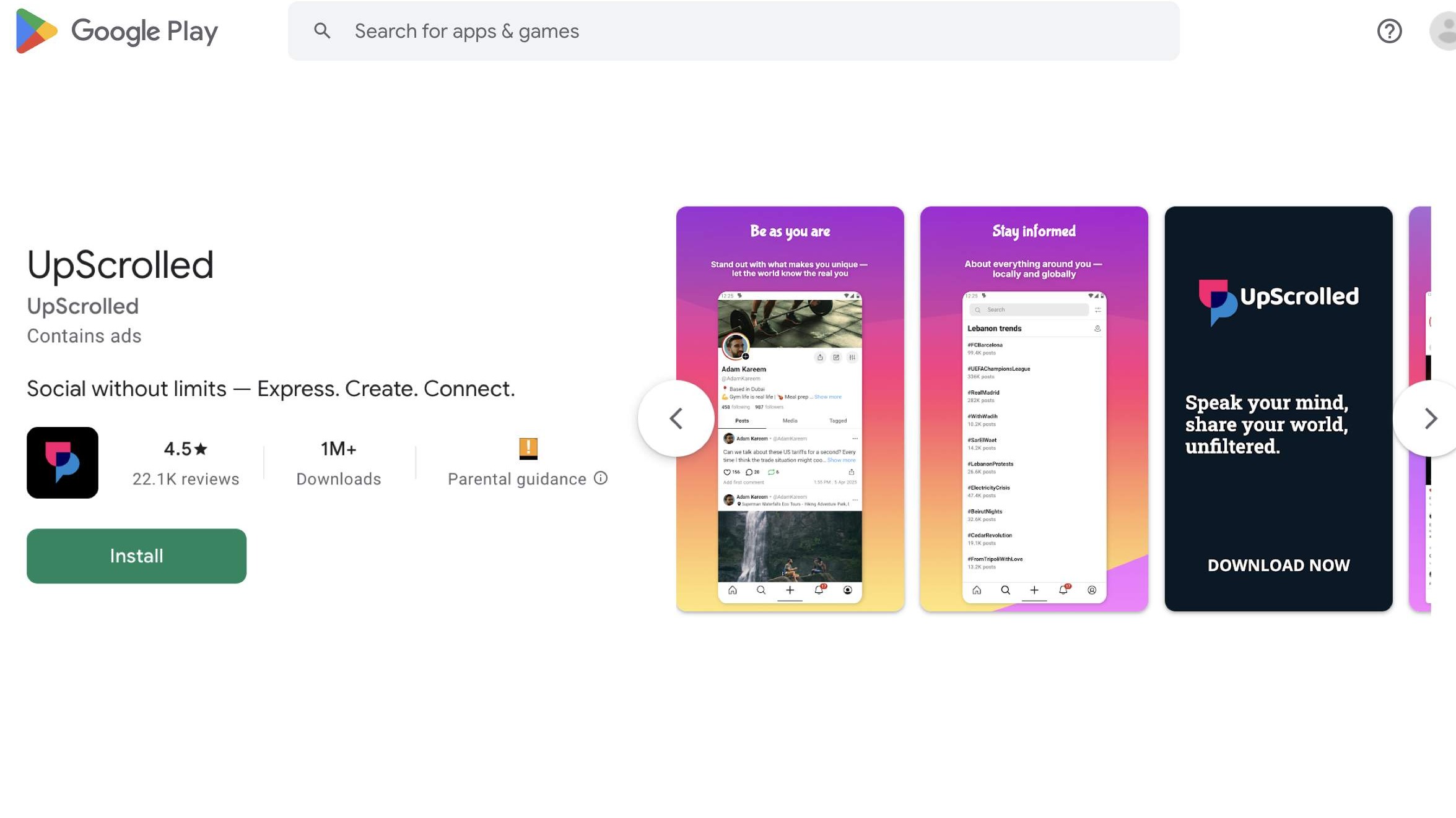 UpScrolled vraćen na Google Play nakon kratke suspenzije