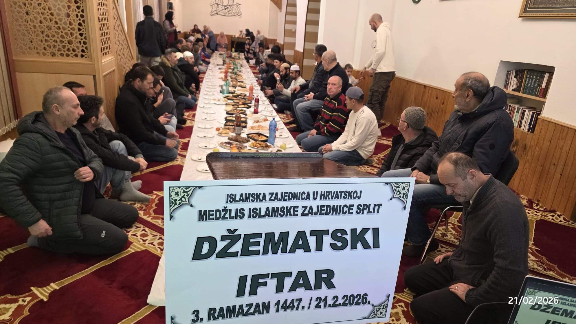 Prvi džematski iftar u MIZ Split okupio brojne vjernike i strane radnike