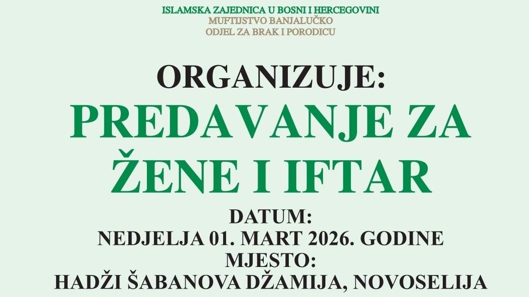Predavanje za žene i iftar u Banjoj Luci