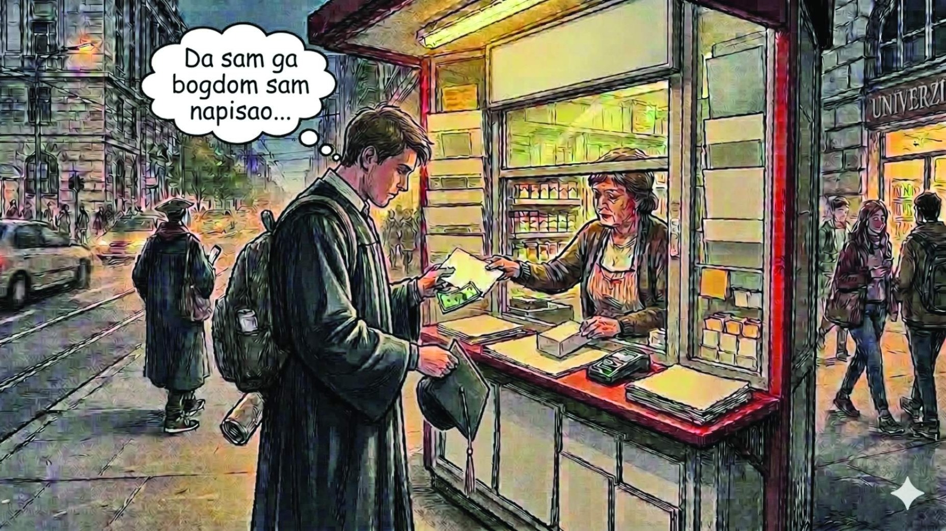 "Molim vas, žvake i seminarski rad"