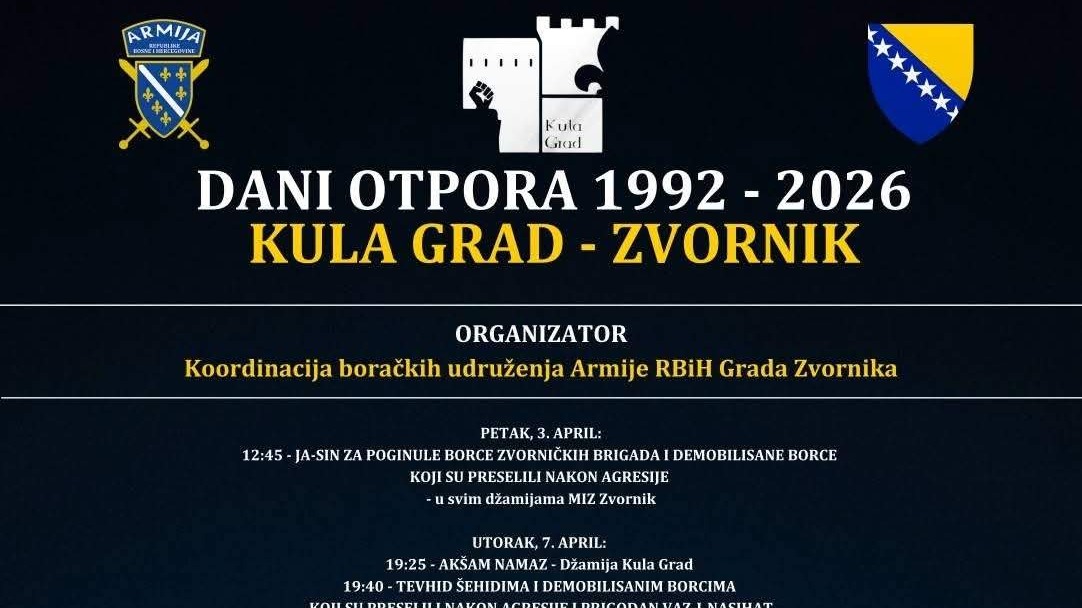 Dani otpora "Kula Grad – Zvornik": obilježavanje početka organiziranog otpora agresiji na BiH