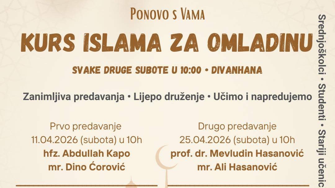 Kurs islama za omladinu ponovo u Orašju