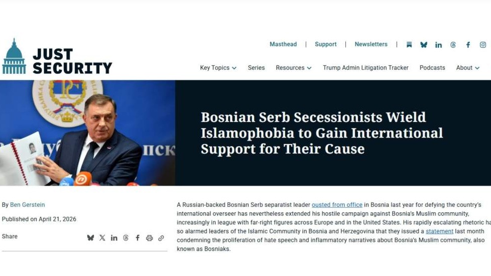 Bosanski srpski separatisti koriste islamofobiju kako bi stekli međunarodnu podršku za svoj cilj