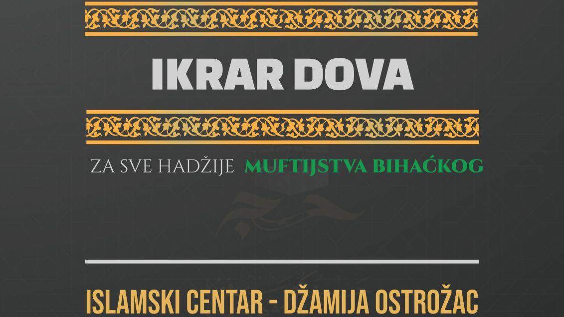 Ikrar dova i svečani ispraćaj hadžija Muftijstva bihaćkog