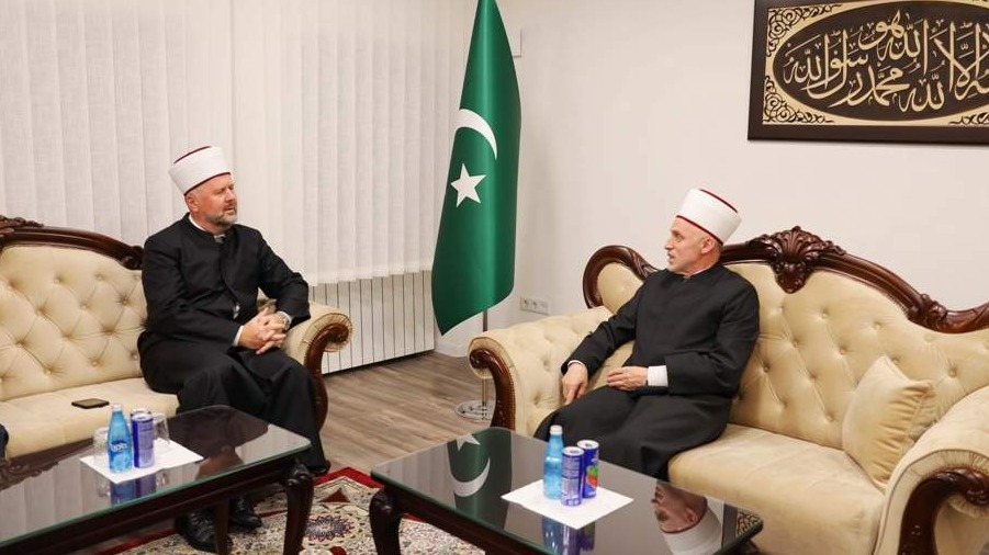 Muftija Kudić upriličio prijem za muftiju zeničkog hafiza dr. Mevludin-ef. Dizdarevića