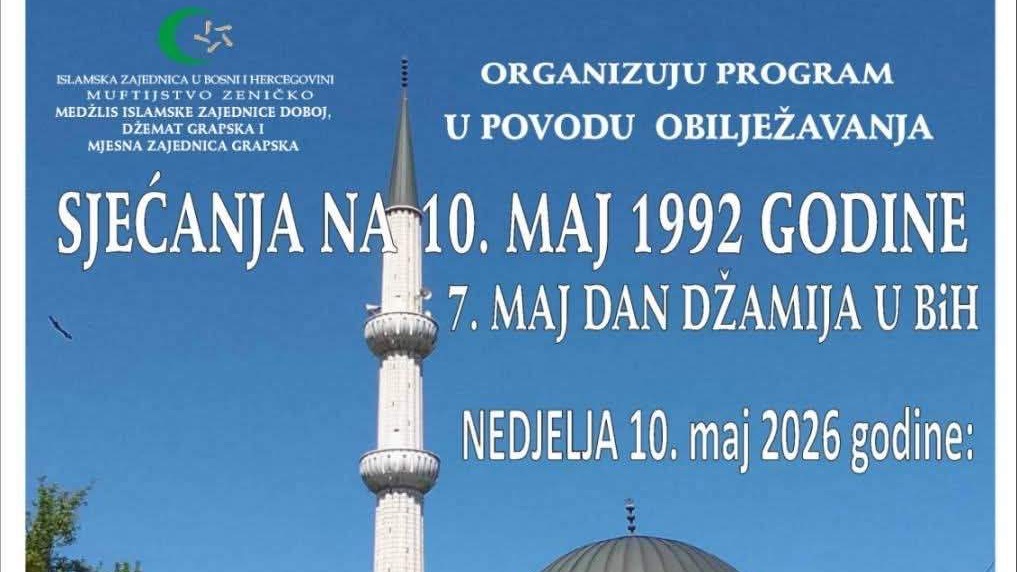10. maj – Dan sjećanja na zločine u Grapskoj kod Doboja