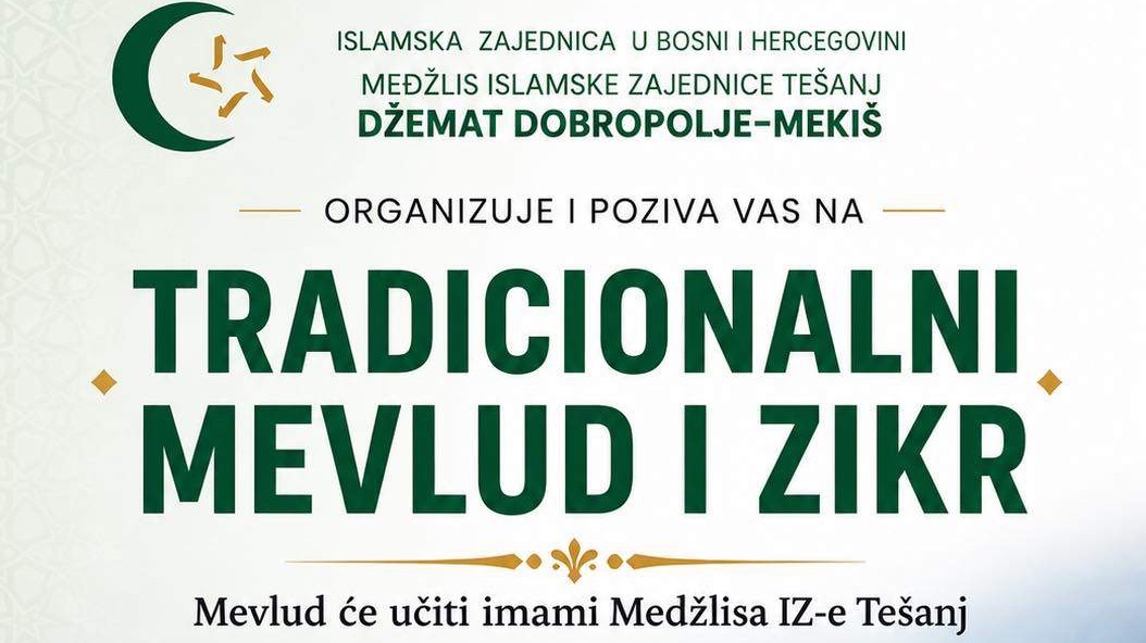 Tradicionalni mevlud i zikr u džamiji Dobropolje-Mekiš