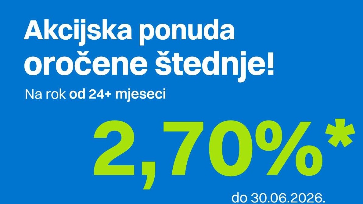 BBI Banka: Akcijska ponuda BBI štednje do 30. juna: Osigurajte stopu 2,70%
