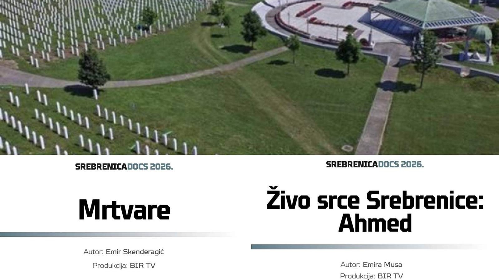 Filmovima u produkciji BIR TV sutra će biti otvoren "Srebrenica Docs 2026."