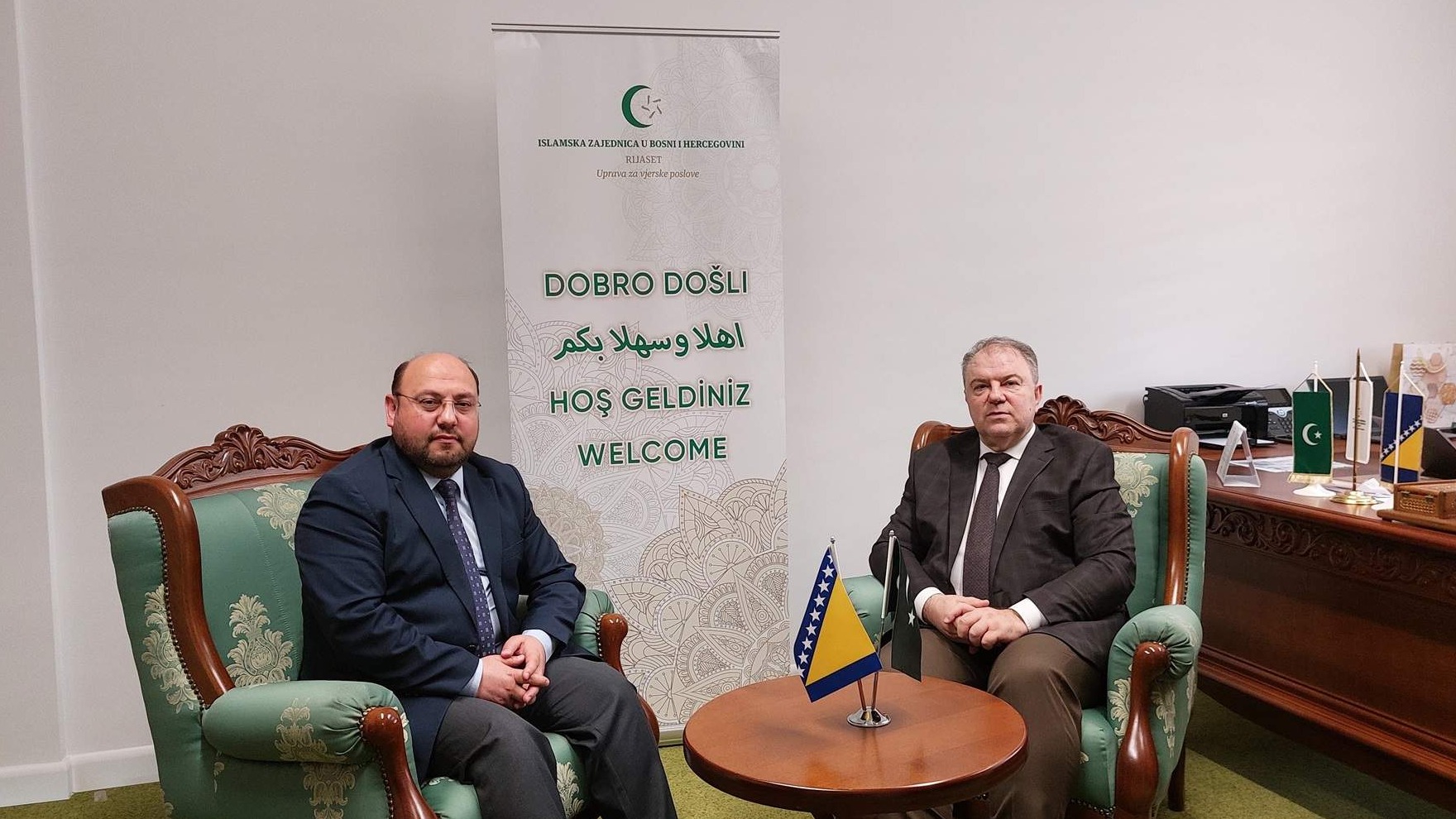 Ataše za vjerska pitanja ambasade Turske u BiH Güvenç posjetio direktora Uprave za vjerske poslove hfz. dr. Malkića